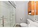Bathroom featuring a glass enclosed shower and a sink at 2521 Beechcrest Dr, Indianapolis, IN 46203