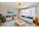 Cozy living room featuring neutral furniture, blue accents, and natural light at 2521 Beechcrest Dr, Indianapolis, IN 46203