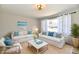 Cozy living room featuring neutral furniture, blue accents, and natural light at 2521 Beechcrest Dr, Indianapolis, IN 46203