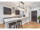 Contemporary kitchen with a quartz countertop island, stainless steel appliances at 319 E 16Th St # 203, Indianapolis, IN 46202