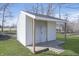 View of a backyard shed featuring a ramp at 4623 Clark St, Anderson, IN 46013