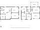 Detailed floor plan showcasing the layout of the home's two floors including the living room, bedrooms, and kitchen at 606 Memorial Dr, Beech Grove, IN 46107
