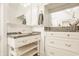 Tastefully designed bathroom vanity with ample cabinet storage space at 6560 Dawson Lake Dr, Indianapolis, IN 46220