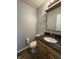 Bathroom with wood vanity and granite top at 8360 S Evening Dr, Pendleton, IN 46064
