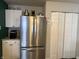 This kitchen features stainless steel appliances, including a Whirlpool refrigerator at 8360 S Evening Dr, Pendleton, IN 46064