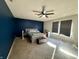 Spacious main bedroom with ceiling fan and neutral carpeting for comfort at 8360 S Evening Dr, Pendleton, IN 46064