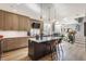 Contemporary kitchen with an island, modern cabinets, and an open floor plan at 932 N Broadway St # 1, Indianapolis, IN 46202