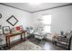 Bright office space with a unique mirror and space for a bird cage at 9505 Bay Vista W Dr, Indianapolis, IN 46250