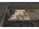 Aerial view of the property, outlined, showcasing the land, a house, and a barn at 1125 S Buffalo Hill Rd, Martinsville, IN 46151
