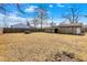Spacious fenced backyard featuring a detached garage and ample space at 1529 Bailey Dr, Indianapolis, IN 46241
