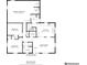 Detailed floor plan showcasing the layout of a 3-bedroom home, including the kitchen, living room, and bathrooms at 1529 Bailey Dr, Indianapolis, IN 46241