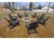 Outdoor firepit with seating for up to eight people at 23 Greenacre Dr, Brownsburg, IN 46112
