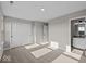 Bedroom featuring plush carpeting, double closet, and attached bath at 4160 Douro Trl, Westfield, IN 46062
