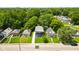 Neighborhood aerial view of a two-story home with mature trees and green lawns at 4242 Winthrop Ave, Indianapolis, IN 46205