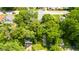 Lush aerial view of a tree-lined property showcasing its mature landscaping and neighborhood setting at 4242 Winthrop Ave, Indianapolis, IN 46205