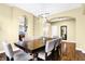 Dining room area featuring hardwood floors and plenty of seating space at 6126 Golden Eagle Dr, Zionsville, IN 46077