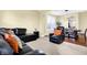 View of living room with open access to the dining area with hardwood floors at 6126 Golden Eagle Dr, Zionsville, IN 46077