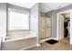 Modern bathroom with a soaking tub, shower, and convenient closet access at 6126 Golden Eagle Dr, Zionsville, IN 46077