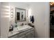 Bright bathroom with sink and neutral decor at 615 Conner Creek Dr, Fishers, IN 46038