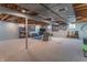 Large finished basement with carpet floors, exposed ceiling, and recessed lighting at 6530 Grant Wood Ct, Indianapolis, IN 46256