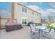 View of backyard deck with seating, table, and a hot tub at 6530 Grant Wood Ct, Indianapolis, IN 46256