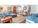 Spacious living room with hardwood floors, blue sofas, and a neutral-toned area rug at 6530 Grant Wood Ct, Indianapolis, IN 46256