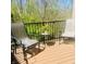Relaxing deck area featuring comfortable seating and a tranquil view of the surrounding greenery at 700 Greenford N Trl, Carmel, IN 46032