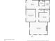Schematic floor plan of the home featuring Gathering room, primary bedroom, bedroom, and kitchen at 912 Harlan St, Indianapolis, IN 46203