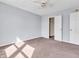 Bedroom with a door to closet and ceiling fan at 10830 Clear Spring Dr, Camby, IN 46113