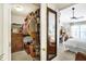 Spacious walk-in closet with ample storage solutions, providing organization and convenience in this home at 1307 Estuary Dr, Indianapolis, IN 46217