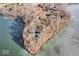 Aerial view of lakefront property showing outline of property lines at 18 Point Ln, Arcadia, IN 46030