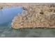 Aerial view of home and private dock on the lake at 18 Point Ln, Arcadia, IN 46030
