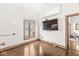 Bedroom with nice floor and TV mounted to the wall at 18 Point Ln, Arcadia, IN 46030