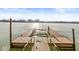 Private boat dock on the water offering serene views of the waterfront at 18 Point Ln, Arcadia, IN 46030