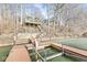 Private boat dock and waterfront deck ideal for relaxation and outdoor enjoyment at 18 Point Ln, Arcadia, IN 46030
