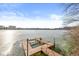 Private boat dock on the water offering serene views of the waterfront at 18 Point Ln, Arcadia, IN 46030