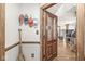 Welcoming entryway featuring hardwood floors, open doorway and charming decorative touches at 18 Point Ln, Arcadia, IN 46030