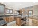 Kitchen with granite countertops, stainless appliances, and lake views at 18 Point Ln, Arcadia, IN 46030