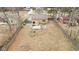 Aerial view of the property highlighting the backyard and neighborhood at 2253 W Coil St, Indianapolis, IN 46260