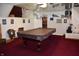 Game room featuring a pool table with mirrored ceilings at 3546 Stierwalt Rd, Quincy, IN 47456