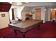 Finished basement featuring a pool table and carpeted floor at 3546 Stierwalt Rd, Quincy, IN 47456