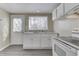 Kitchen featuring ample counter space, white cabinets and stainless steel sink at 4159 N Ridgeview Dr, Indianapolis, IN 46226