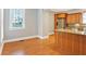 Kitchen featuring wooden cabinets, stainless steel appliances and a butcher block island at 505 W Washington St, Shelbyville, IN 46176