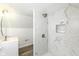 Bathroom featuring walk-in shower and white vanity at 516 W Washington St, Lebanon, IN 46052