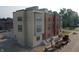 Aerial shot of a modern multi-unit home featuring mixed brick and siding, highlighting the building's architectural design at 76 E Wayne St # B, Franklin, IN 46131