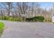 Spacious driveway with a basketball hoop surrounded by trees and greenery at 8015 Sargent Rdg, Indianapolis, IN 46256