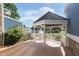 Charming gazebo overlooking the water, with an adjacent deck for outdoor relaxation at 8061 Lower Bay Ln # 1, Indianapolis, IN 46236
