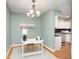 Bright and airy office area adjacent to kitchen with hardwood floors at 8061 Lower Bay Ln # 1, Indianapolis, IN 46236