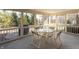 Enclosed porch with outdoor seating, ideal for enjoying the backyard view at 9080 Dewberry Ct, Indianapolis, IN 46260