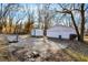 Detached two-car garage plus shed and basketball hoop at 1195 W Edgewood Ave, Indianapolis, IN 46217